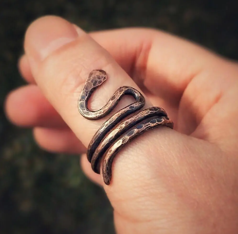 Copper Snake Ring